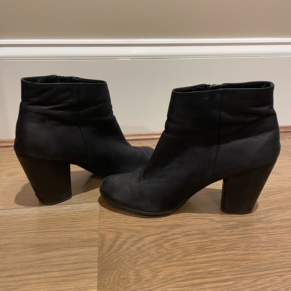 BP Nordstrom Trolley Black Ankle Boots, size 10, Stacked Heel - Picture 8 of 11